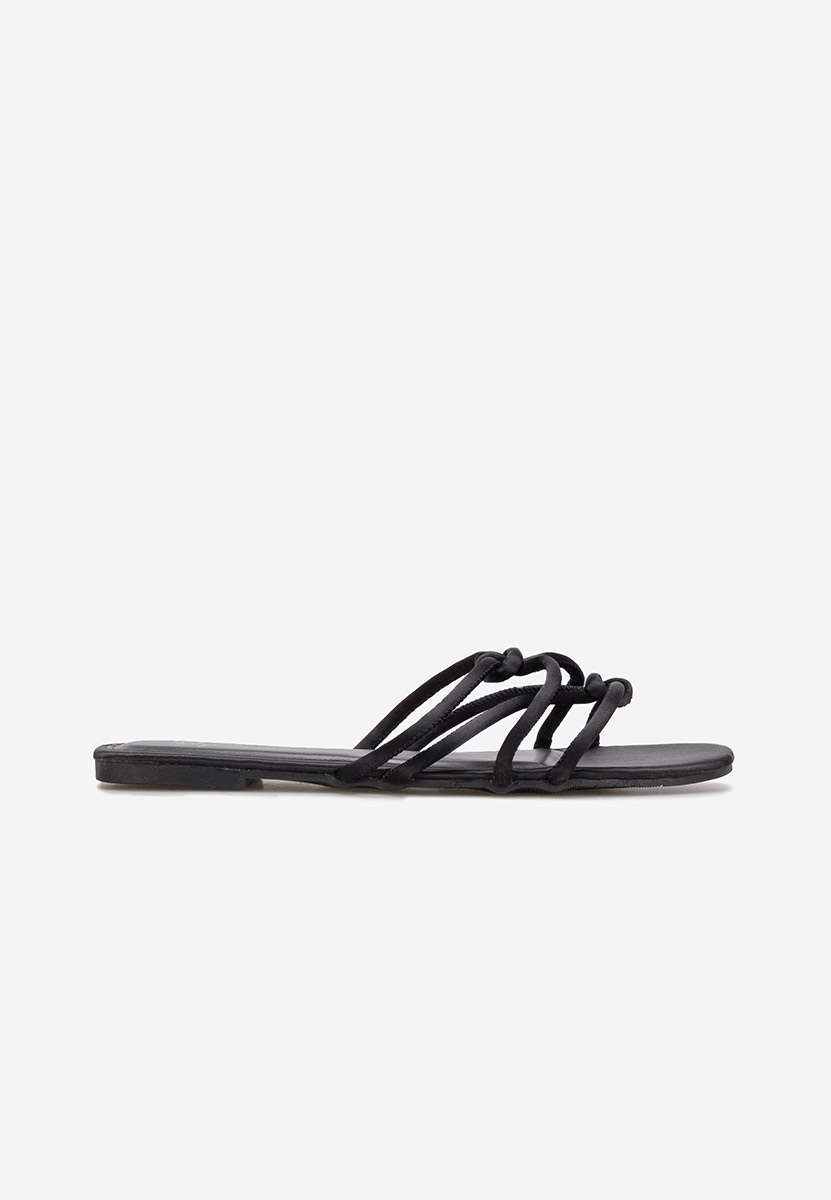 Czarne klapki damskie Ronca