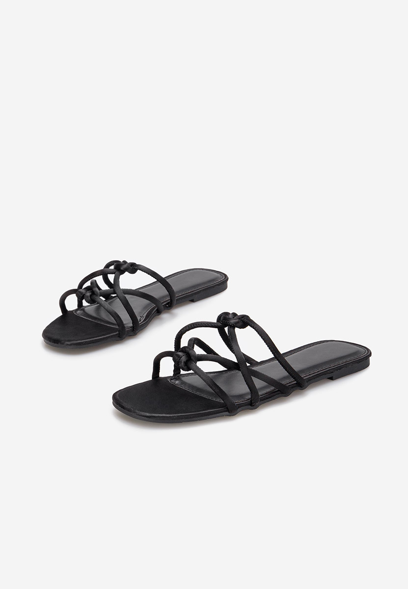 Czarne klapki damskie Ronca