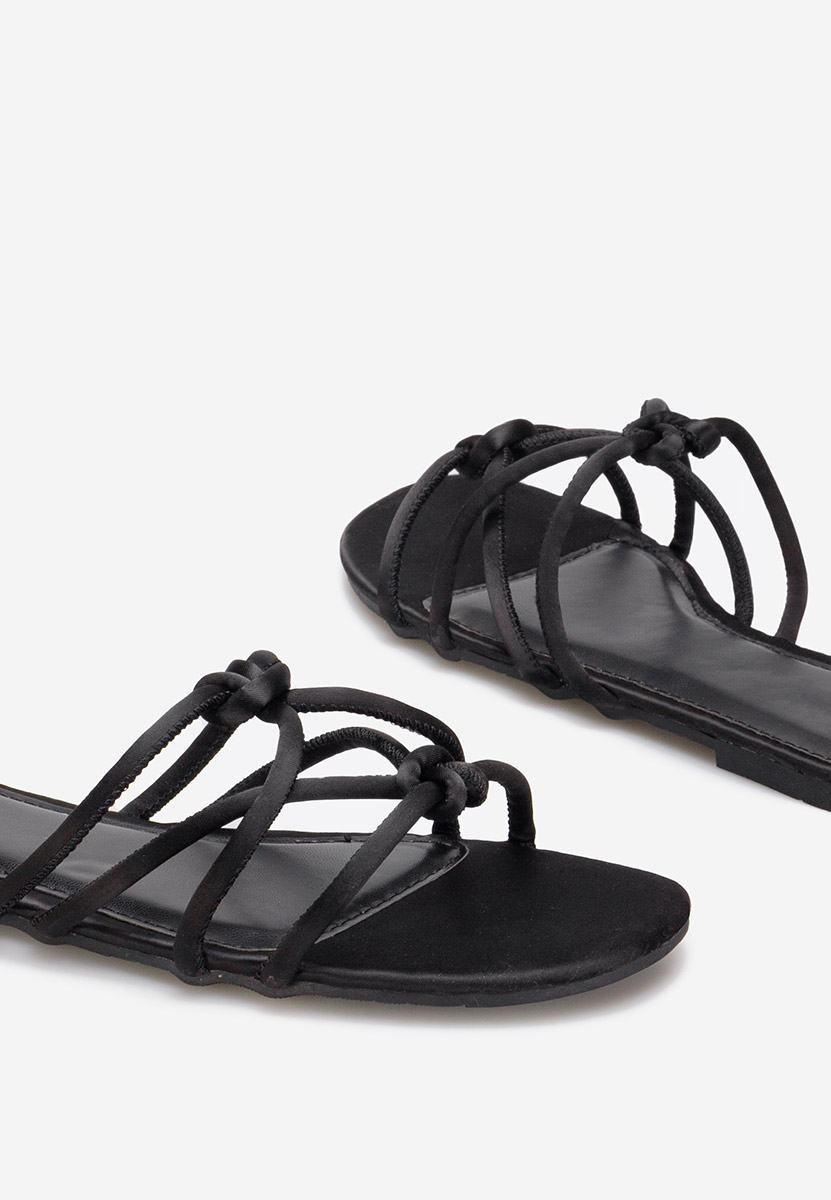 Czarne klapki damskie Ronca