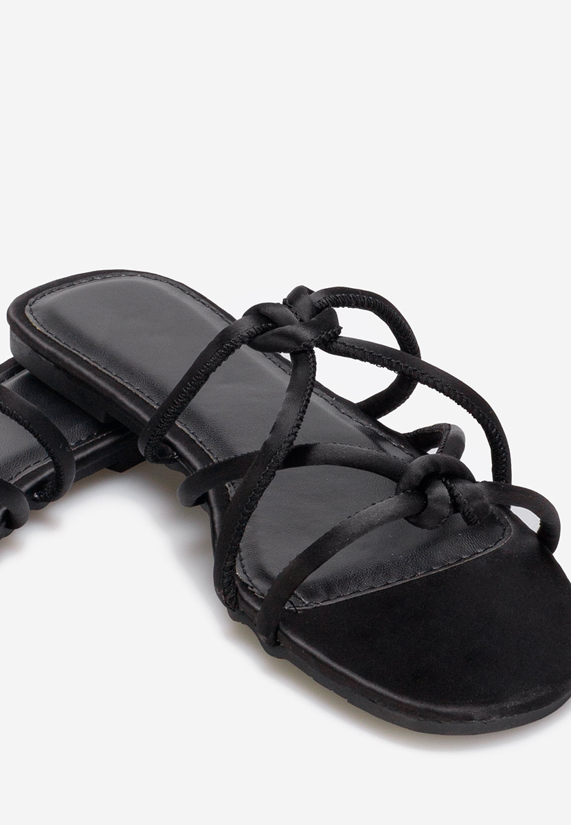 Czarne klapki damskie Ronca