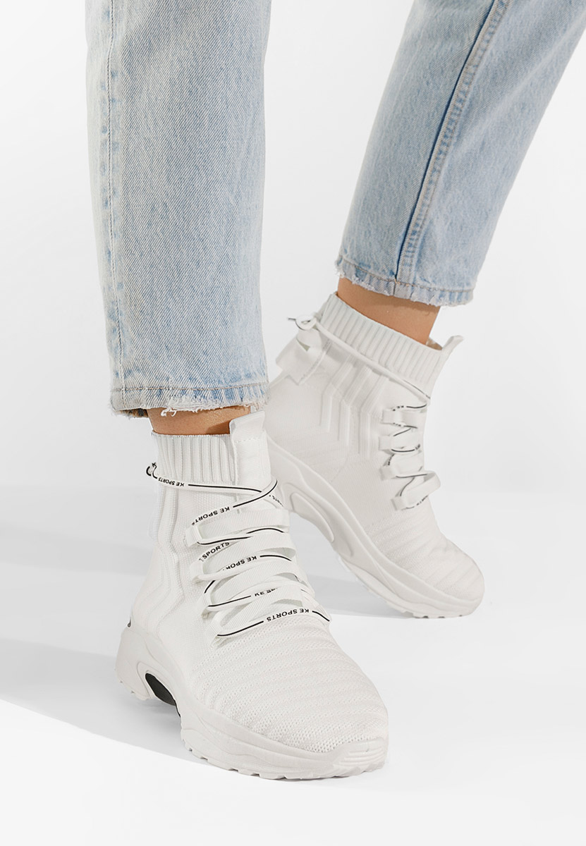 Białe sneakersy wysokie Karrie