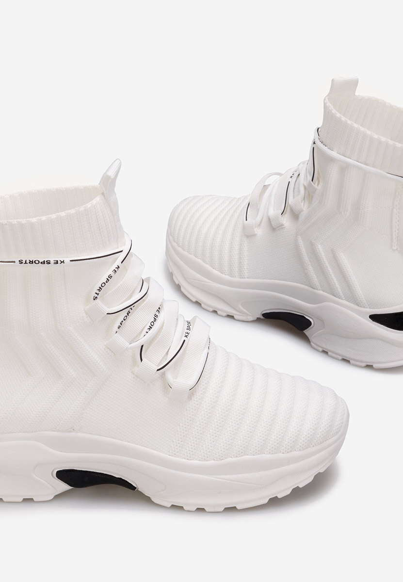 Białe sneakersy wysokie Karrie