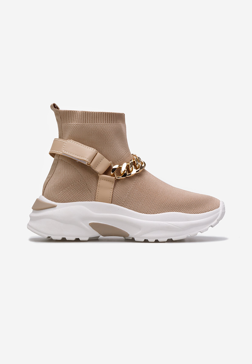 Khaki sneakersy wysokie Gisella