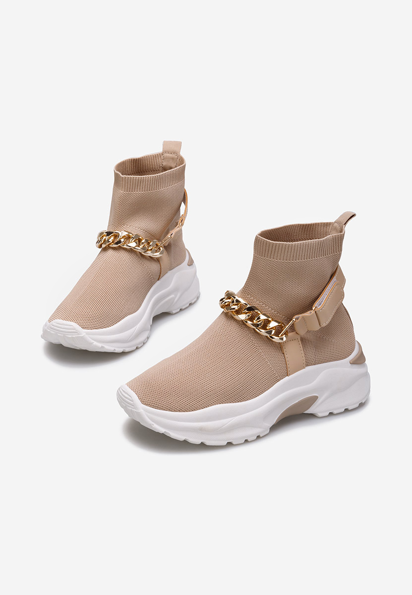 Khaki sneakersy wysokie Gisella