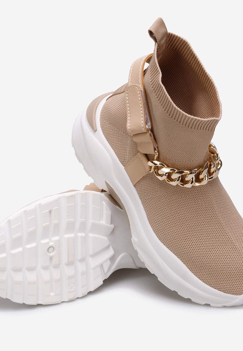 Khaki sneakersy wysokie Gisella