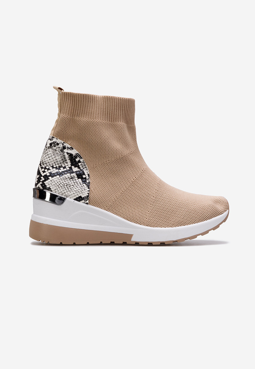 Brązowe sneakersy wysokie Pieve