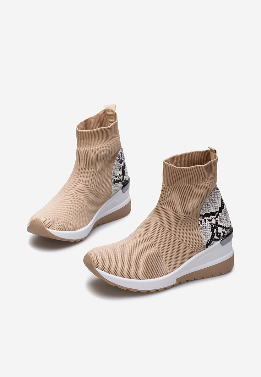Brązowe sneakersy wysokie Pieve