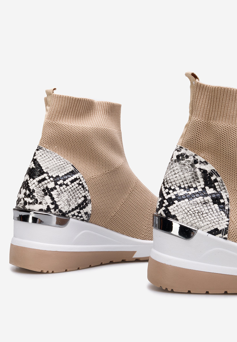 Brązowe sneakersy wysokie Pieve