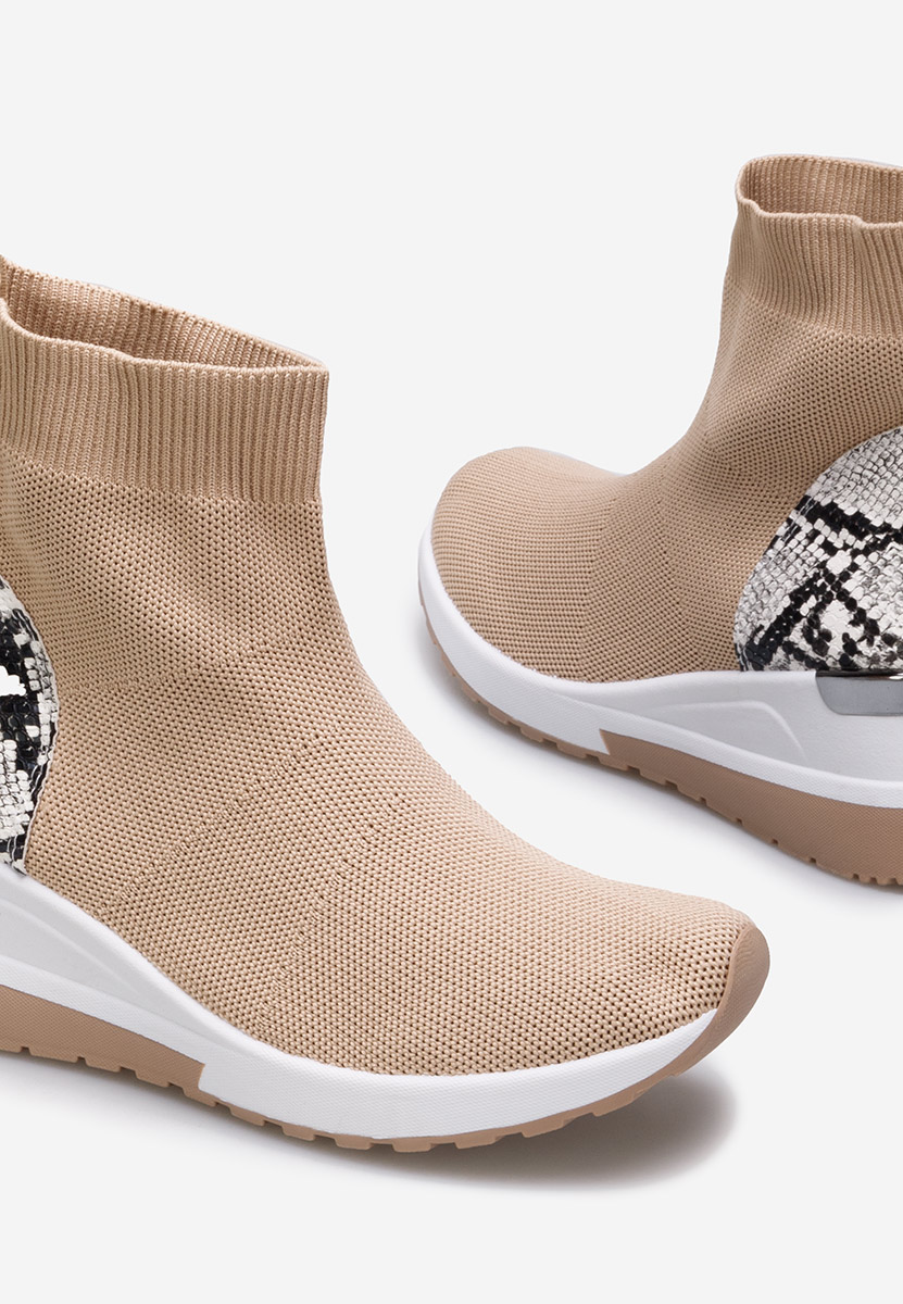 Brązowe sneakersy wysokie Pieve