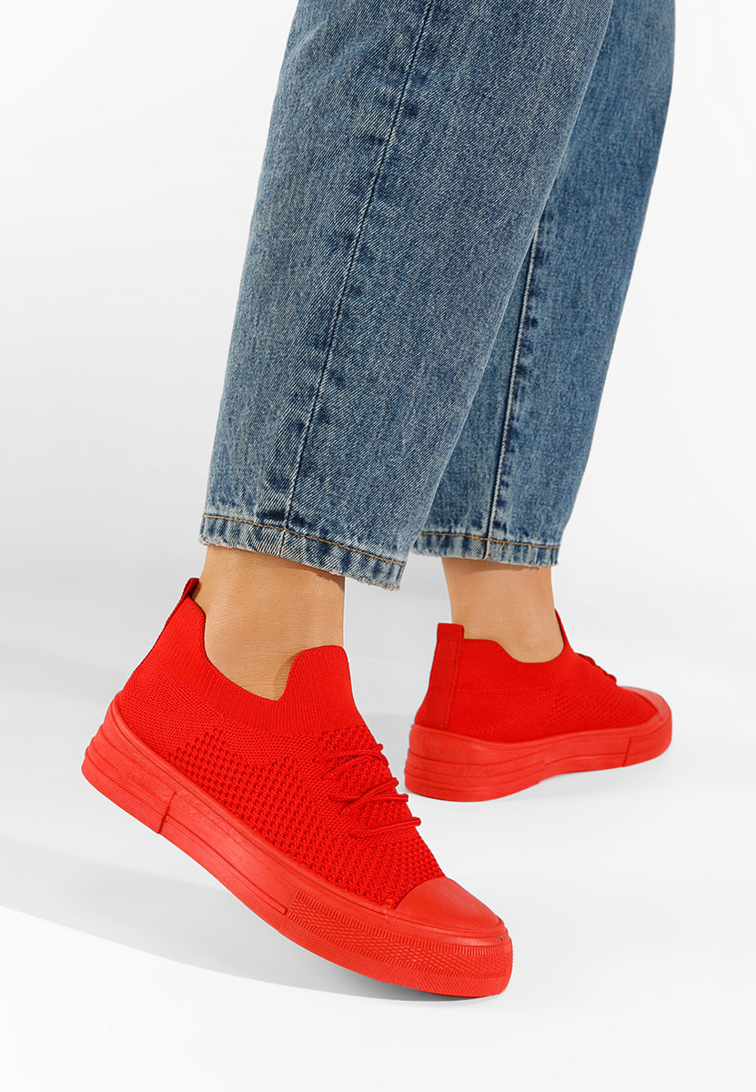Czerwone trampki damskie Beverly