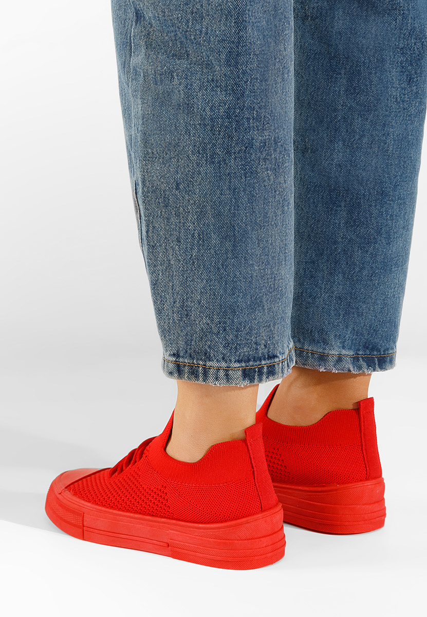 Czerwone trampki damskie Beverly