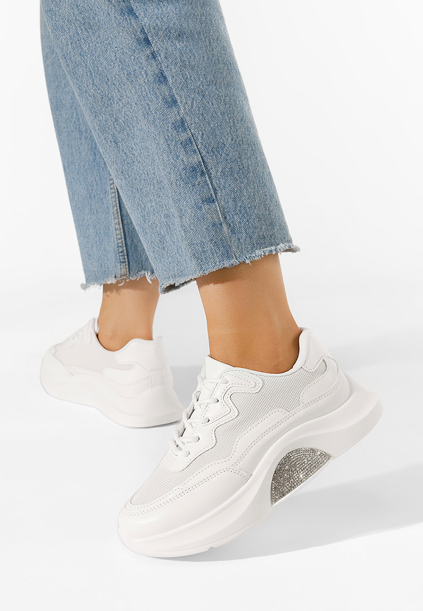 Białe sneakersy damskie Katya
