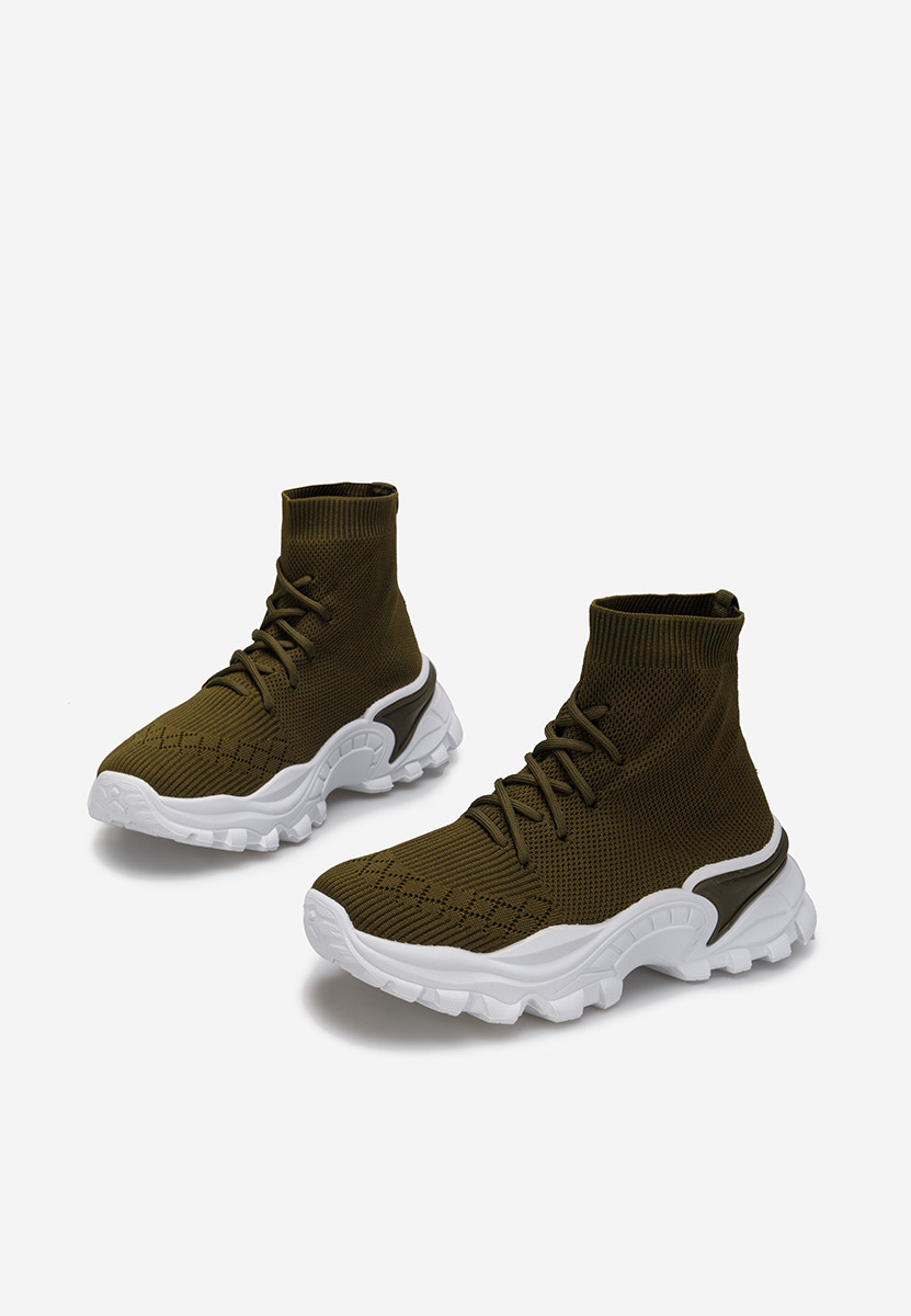 Zielone sneakersy wysokie Amber