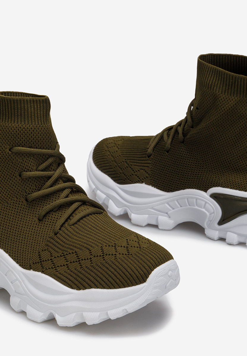 Zielone sneakersy wysokie Amber