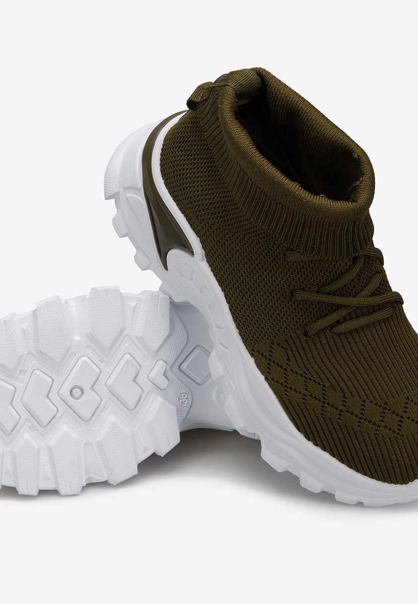 Zielone sneakersy wysokie Amber