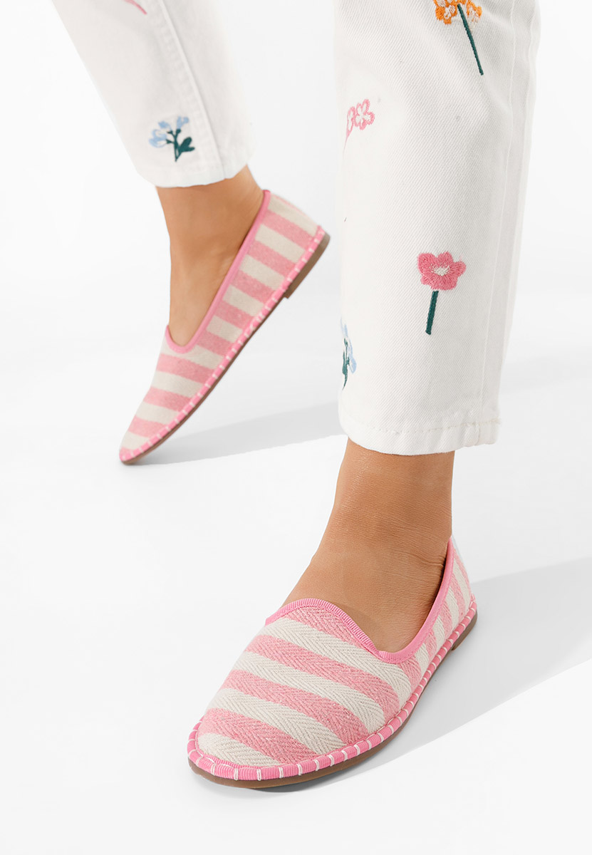 Różowe espadryle damskie Dorika