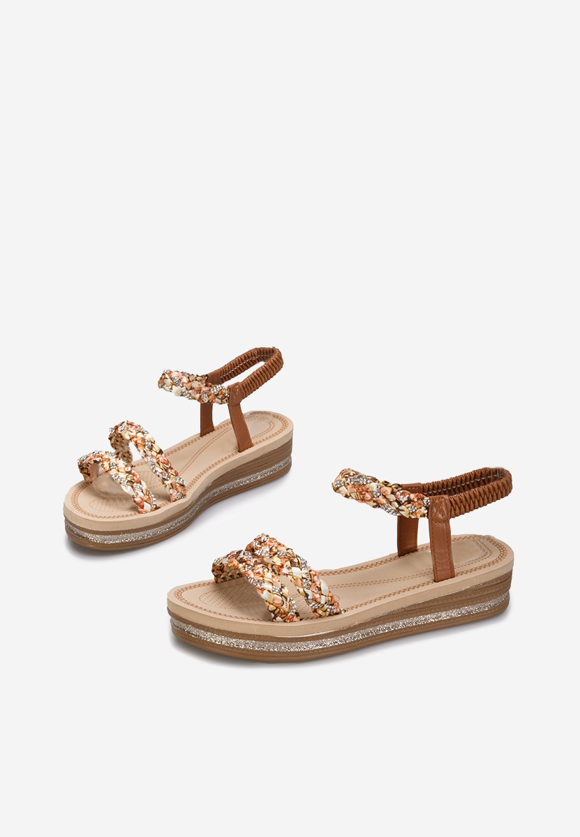 Camelowe sandały damskie Moniela