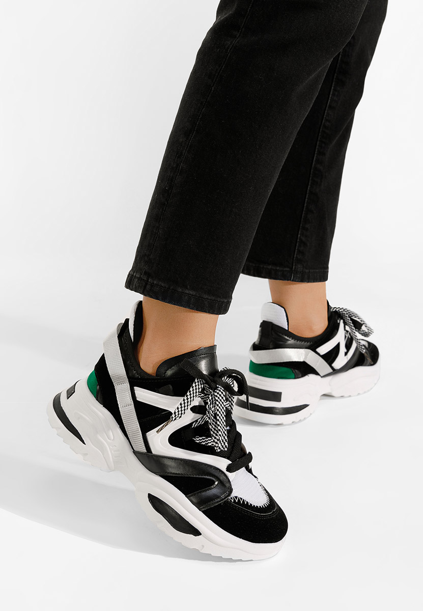 Czarne sneakersy damskie Knower