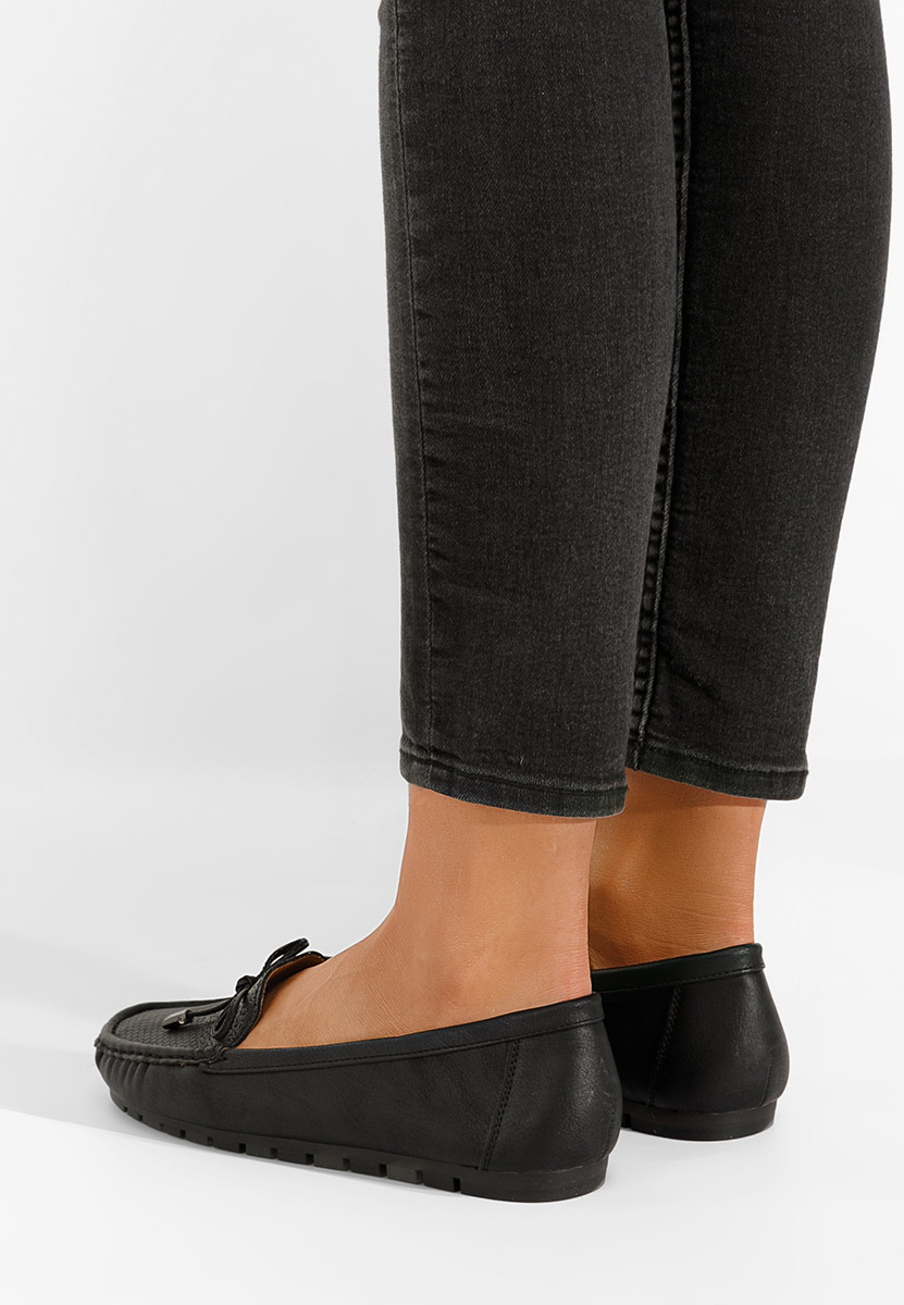 Czarne mokasyny damskie Tarragona