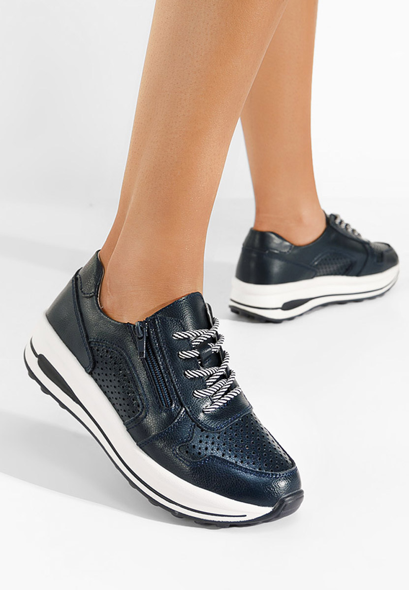 Granatowe sneakersy damskie Cidra