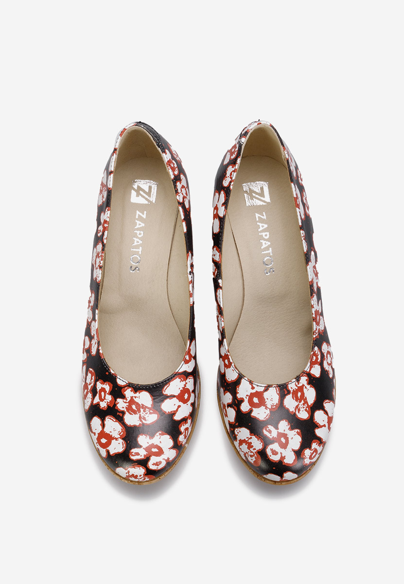 Wielokolorowy czółenka na koturnie Zola F3