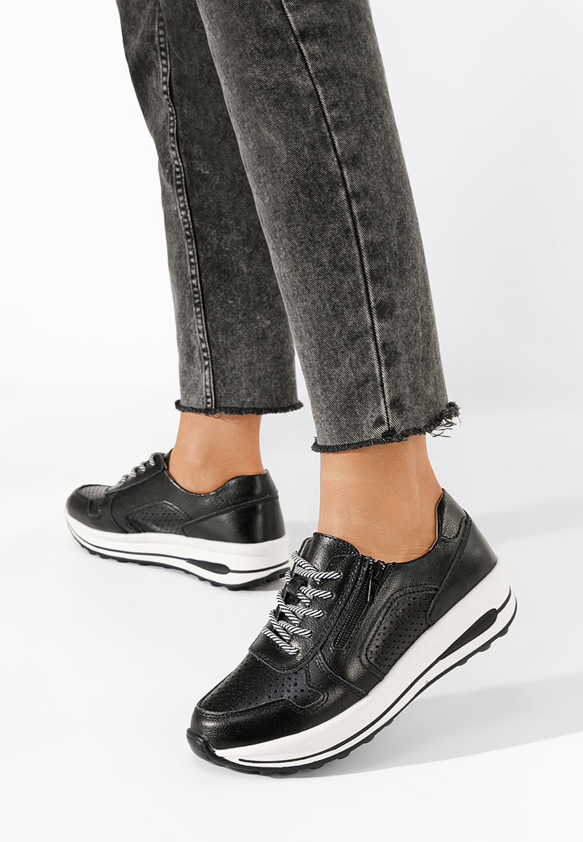Czarne sneakersy damskie Cidra