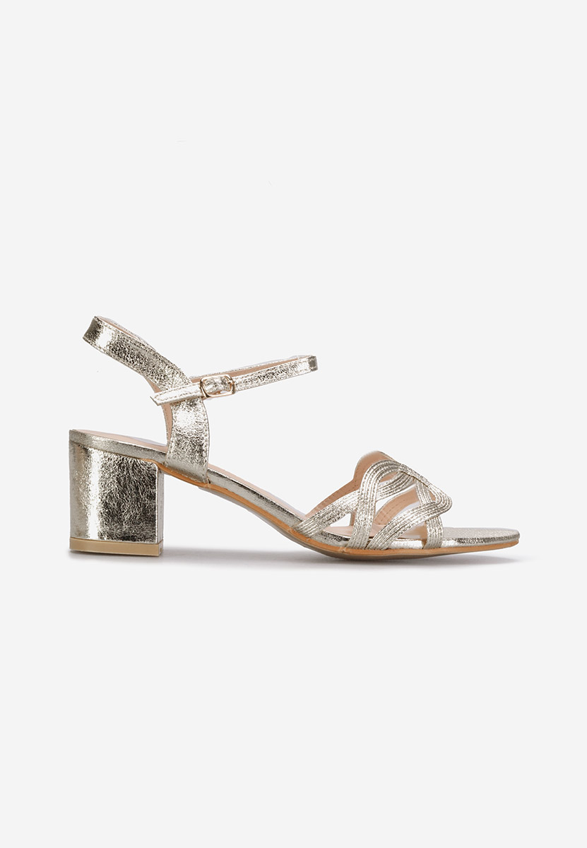 Złote eleganckie sandały Myla