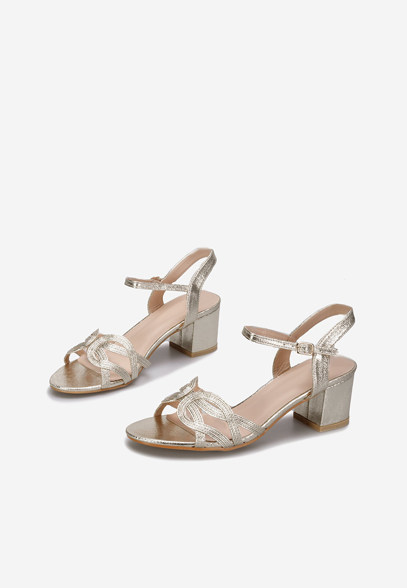 Złote eleganckie sandały Myla