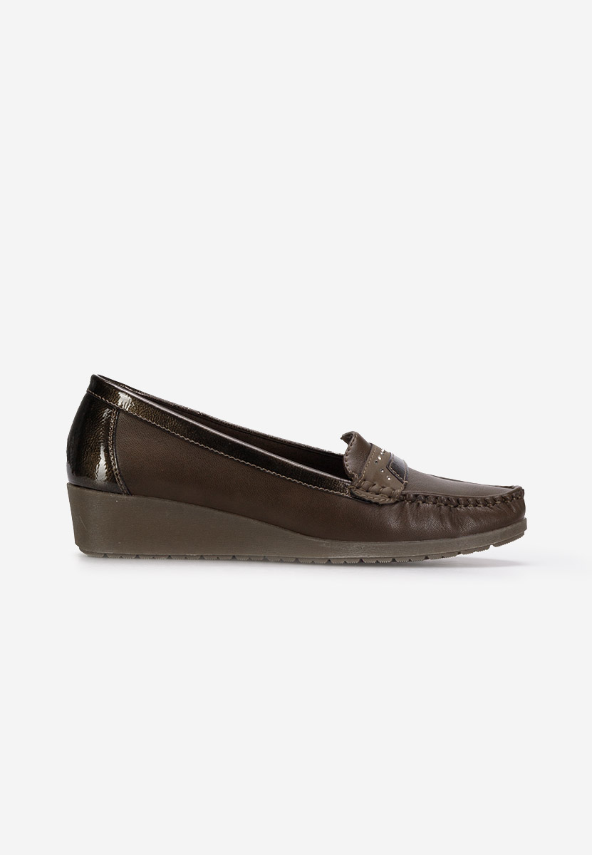 Khaki mokasyny damskie Elouise