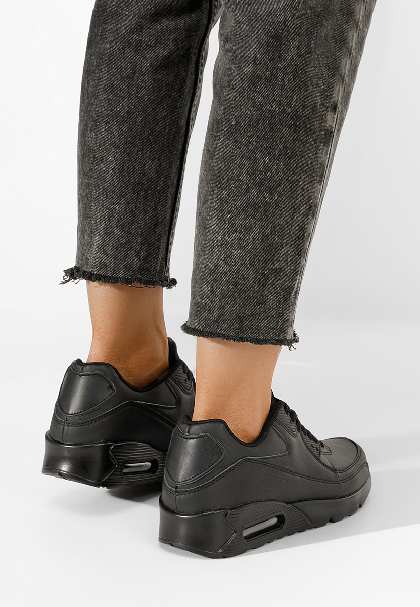 Czarne sneakersy damskie Novalesa