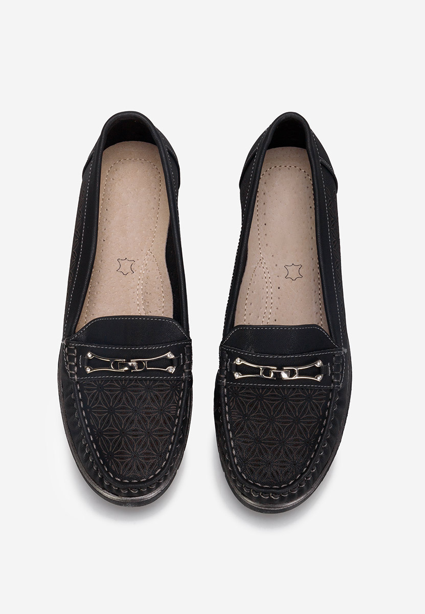 Czarne mokasyny damskie Seliana