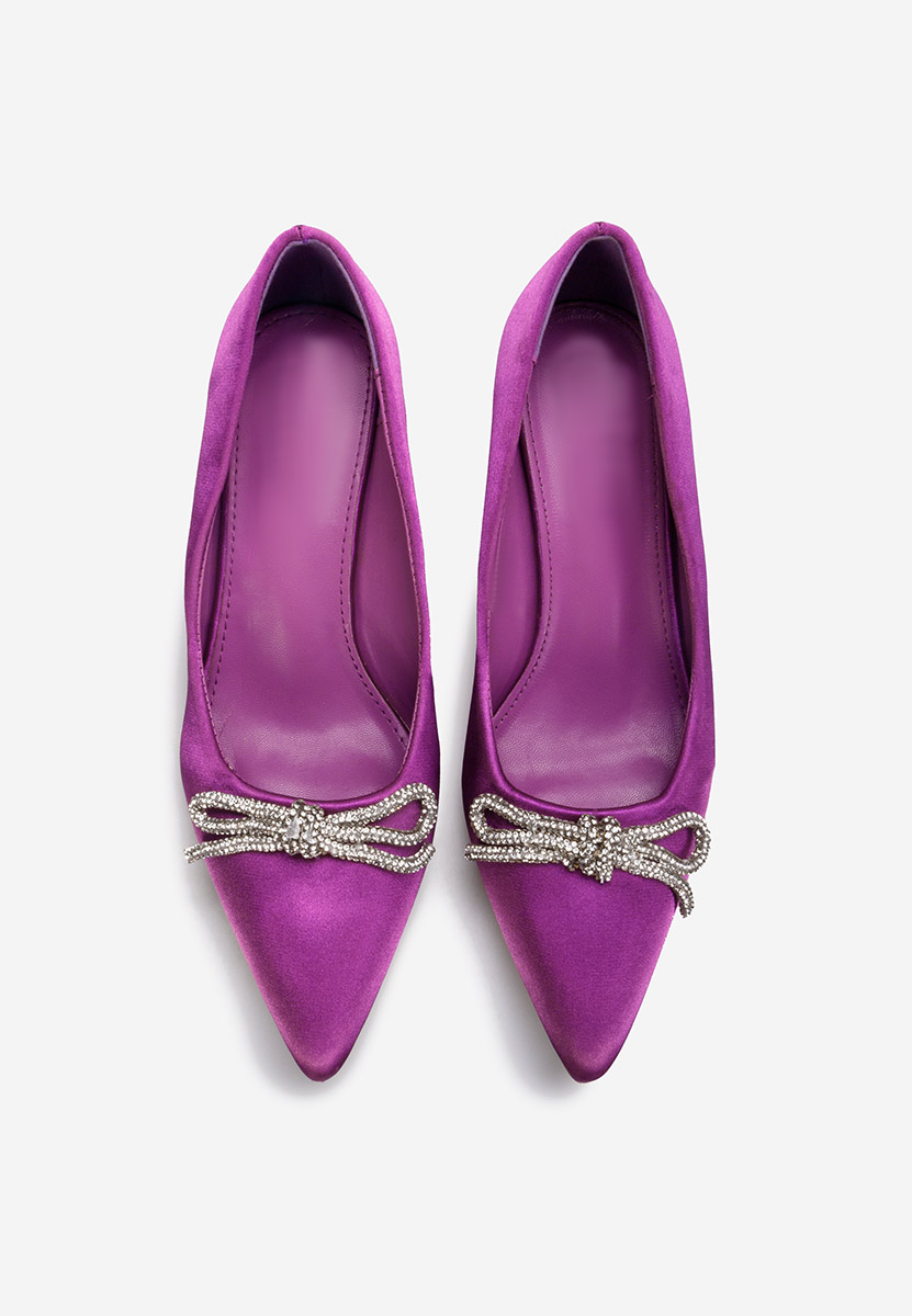 Fioletowe czółenka na słupku Abigale