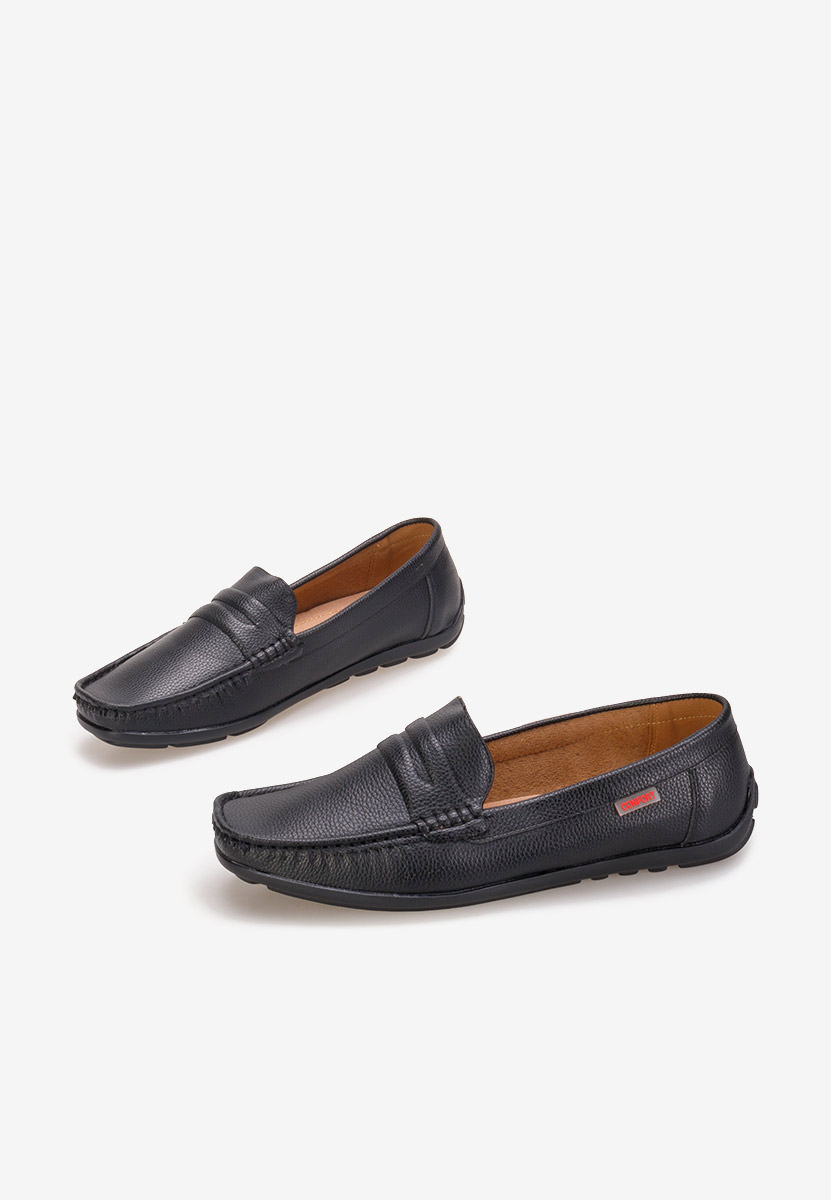 Czarny mokasyny męskie Cornelius