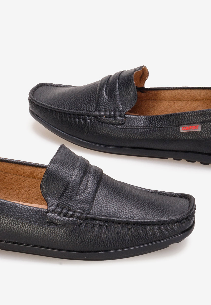 Czarny mokasyny męskie Cornelius