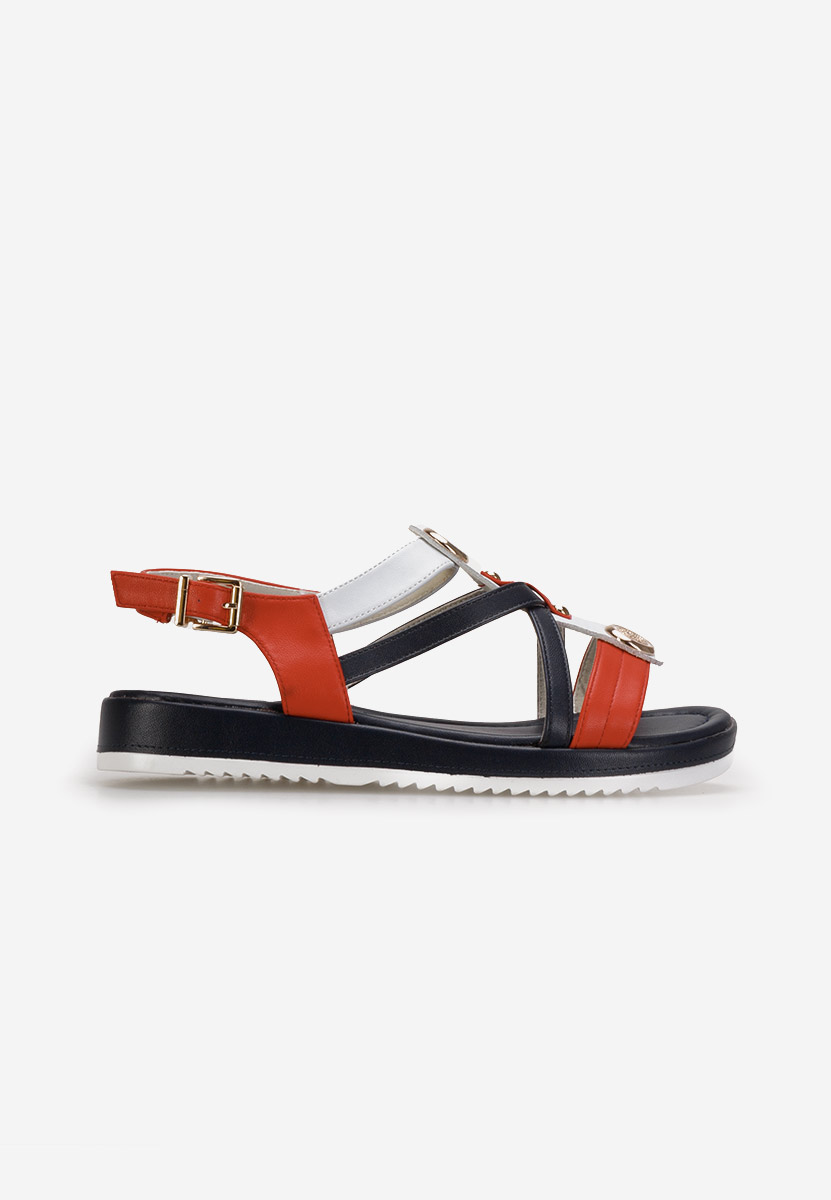 Wielokolorowy sandały płaski Phonia