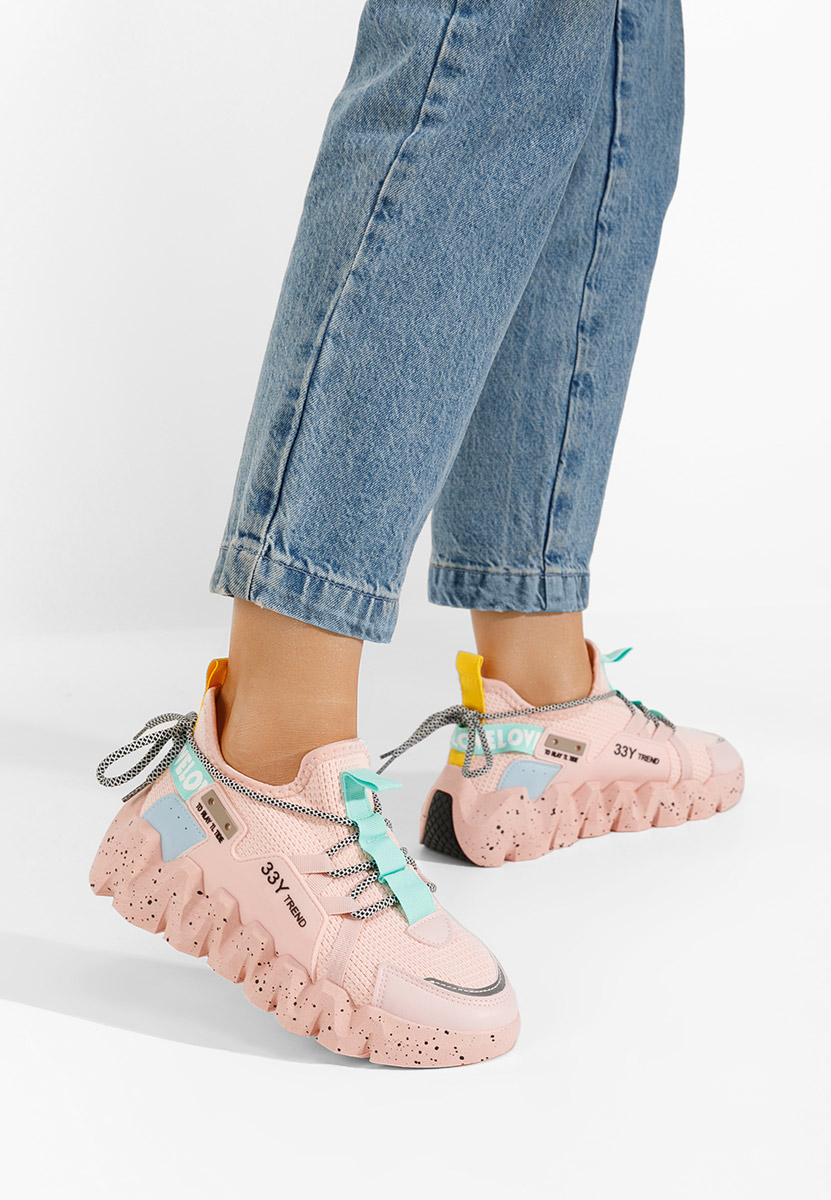 Różowe sneakersy damskie Caledonia