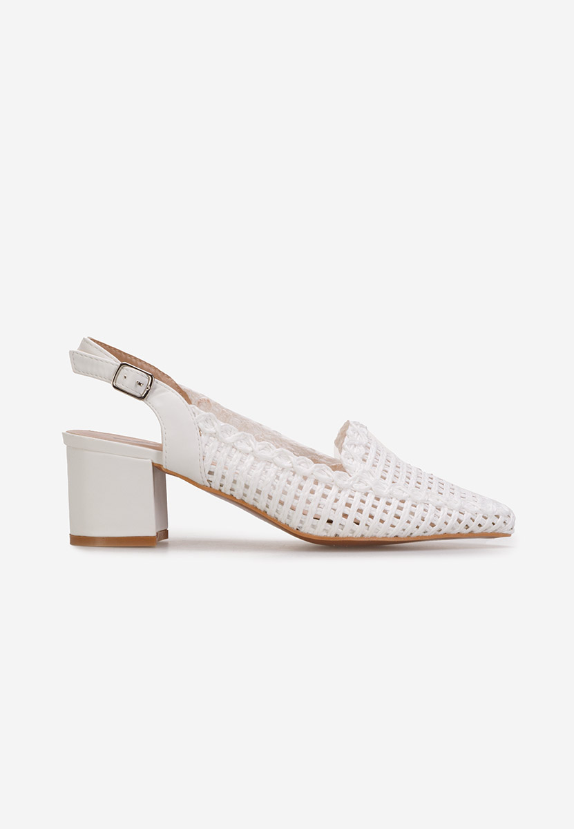 Białe czółenka bez pięt Tosena