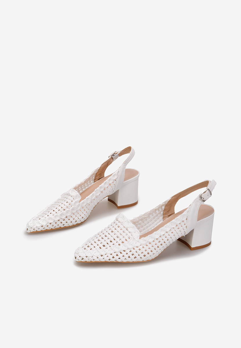 Białe czółenka bez pięt Tosena