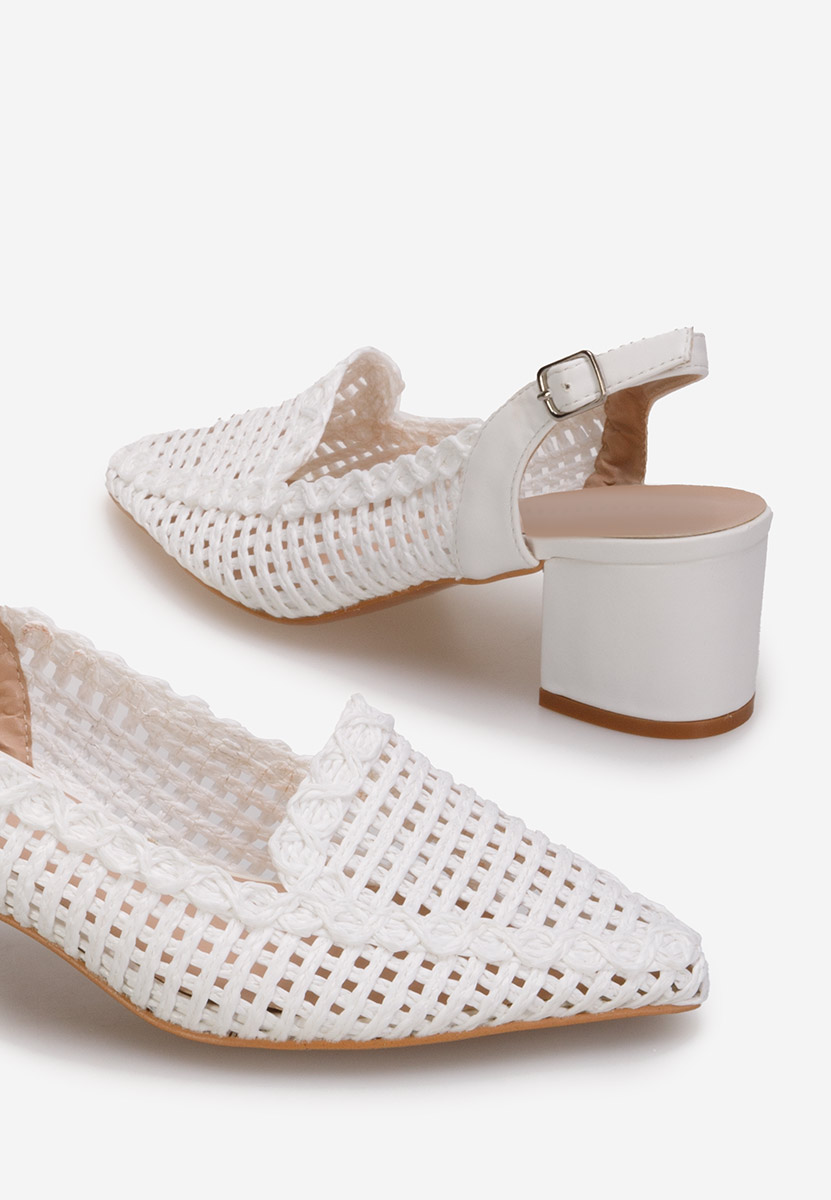 Białe czółenka bez pięt Tosena