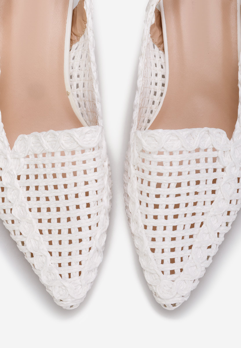 Białe czółenka bez pięt Tosena