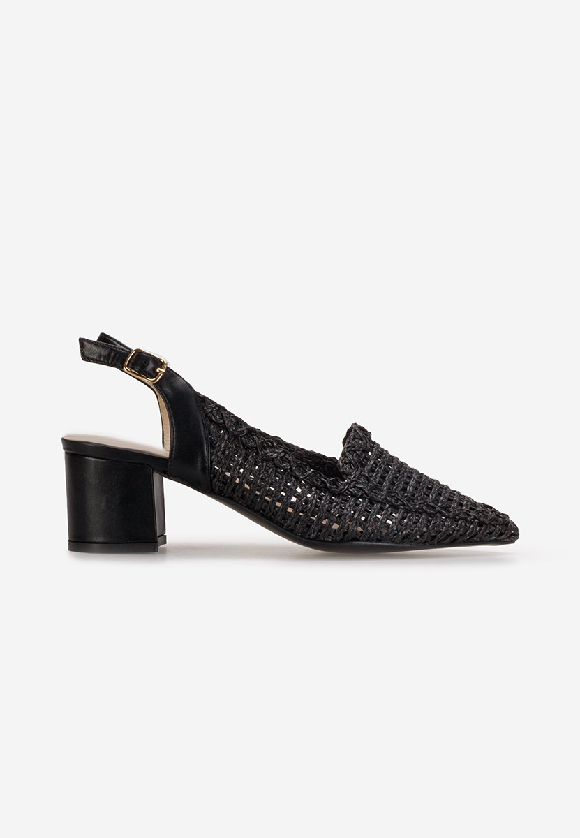 Czarne czółenka bez pięt Tosena