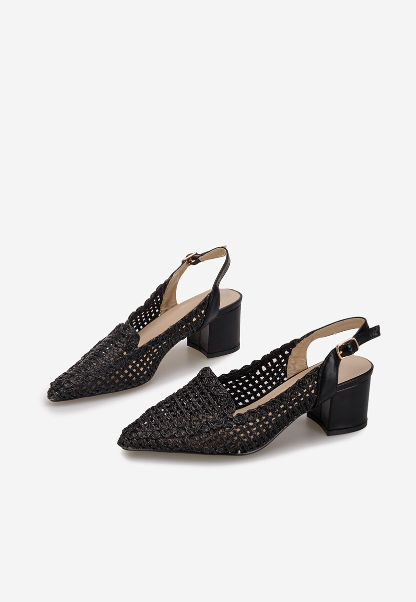 Czarne czółenka bez pięt Tosena