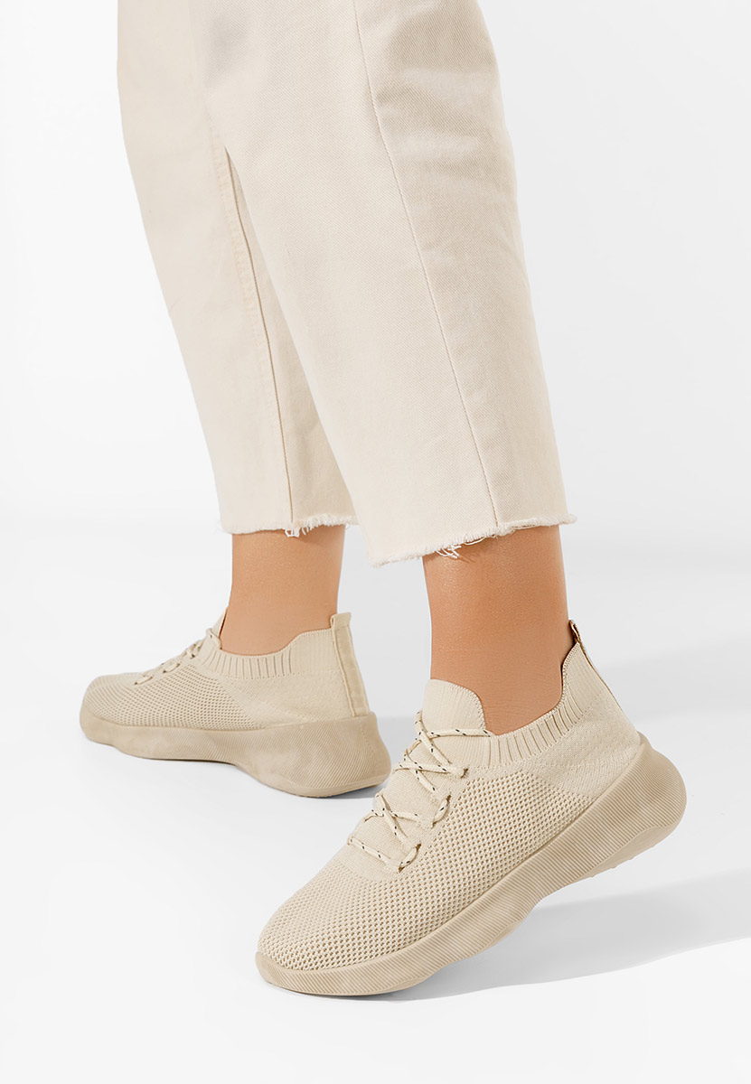 Beżowe buty sportowe damskie Marotti
