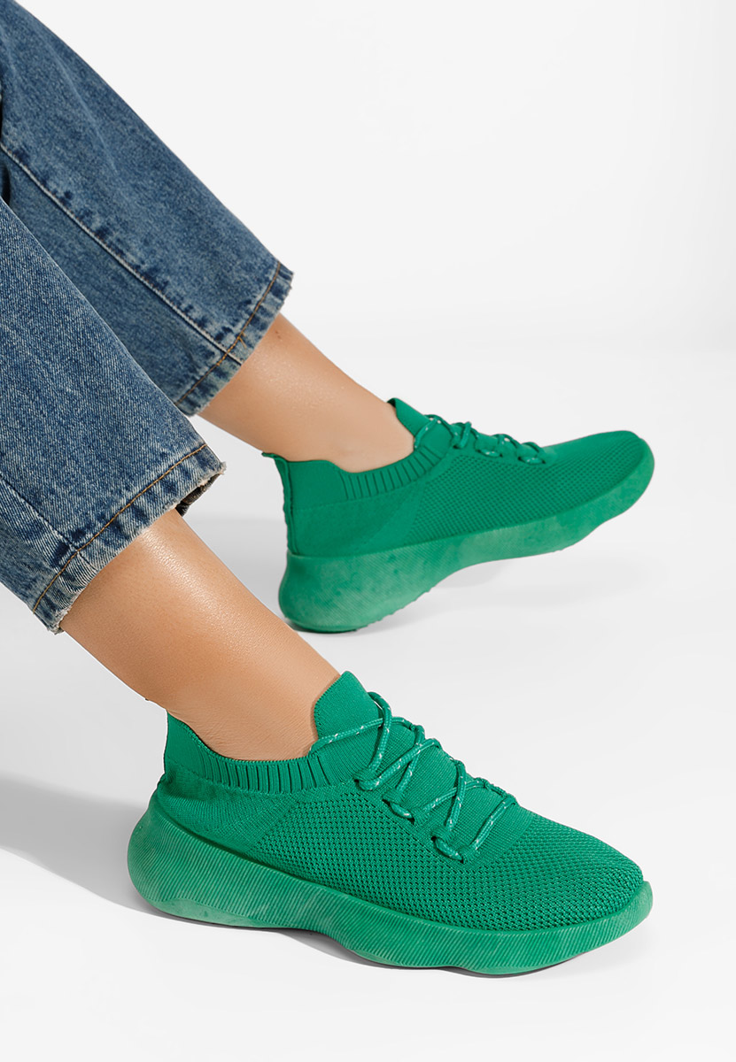 Zielone buty sportowe damskie Marotti