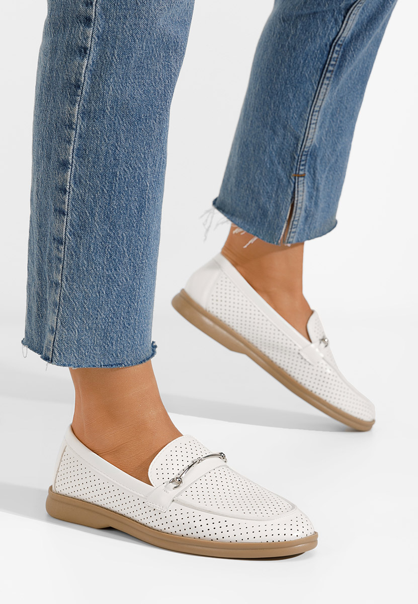 Białe mokasyny damskie Morvana V2
