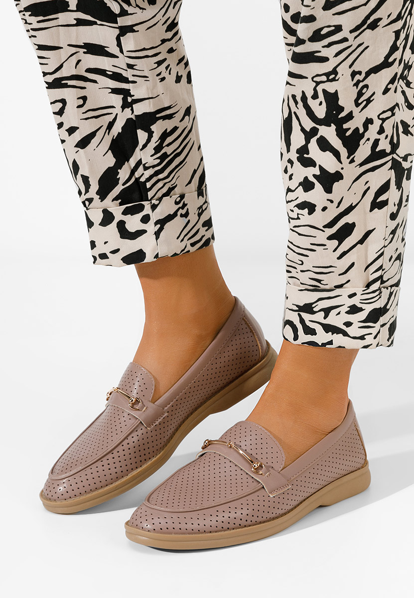 Beżowe mokasyny damskie Morvana V2