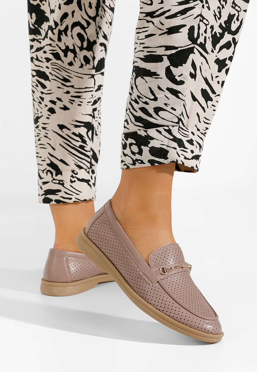 Beżowe mokasyny damskie Morvana V2