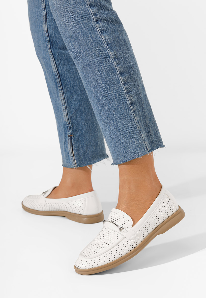 Białe mokasyny damskie Morvana V2