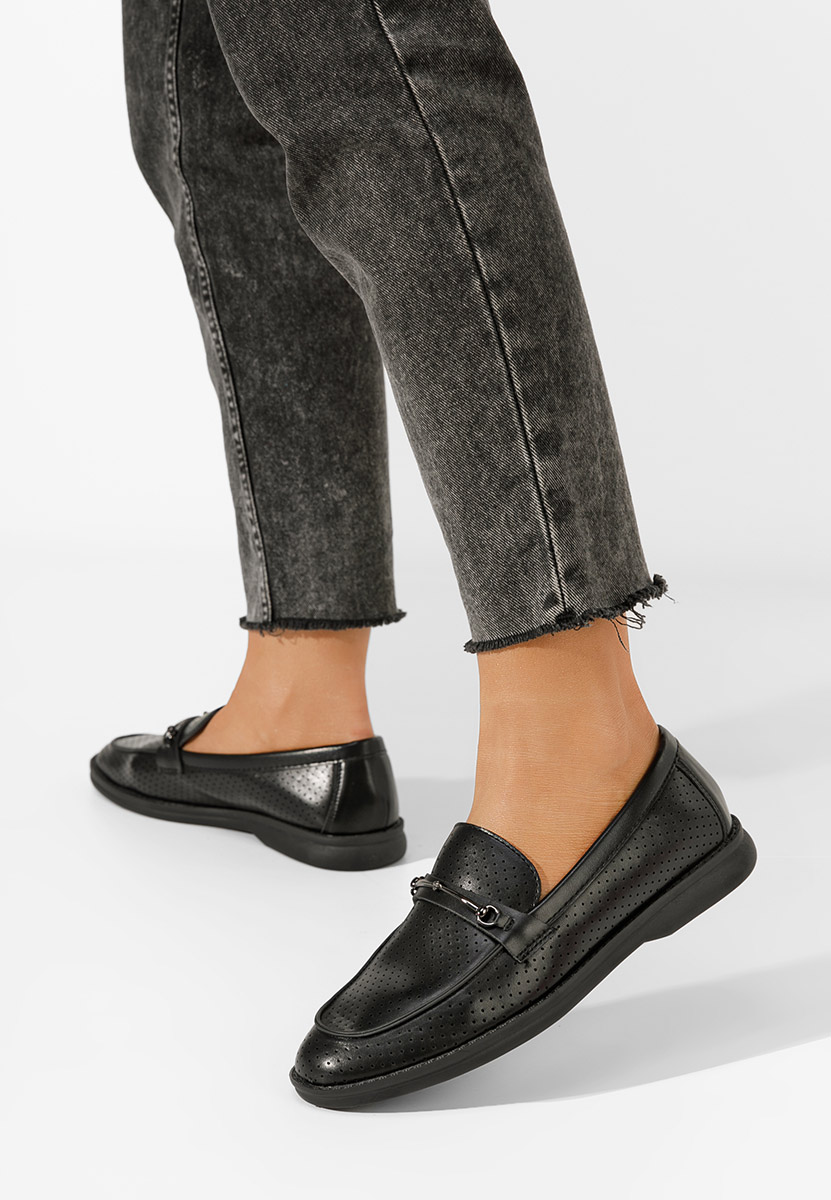 Czarne mokasyny damskie Morvana V2