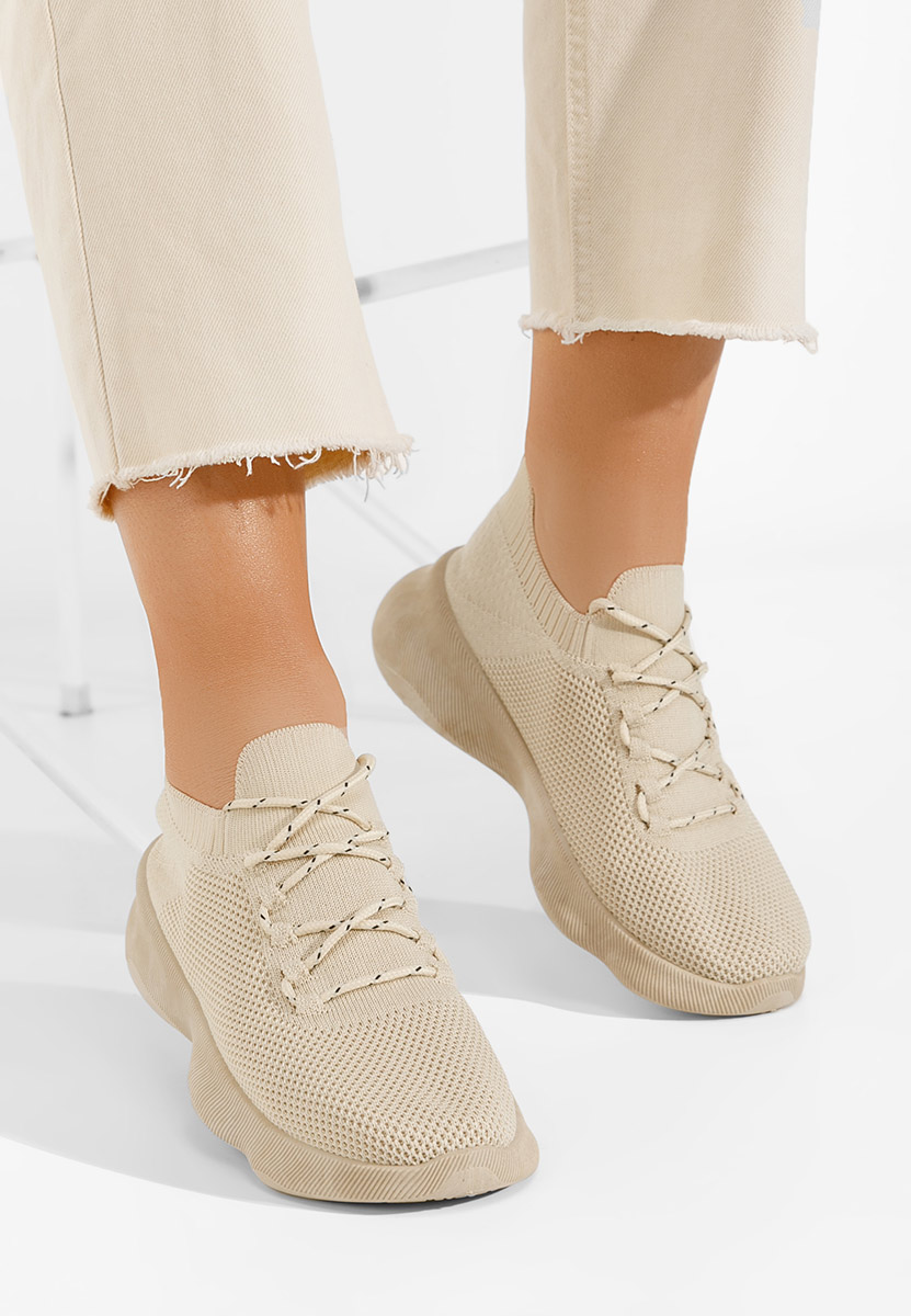 Beżowe buty sportowe damskie Marotti